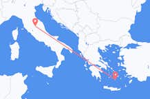 이탈리아 페루자에서 출발해 그리스 산토리니로(으)로 가는 항공편