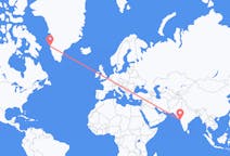 Flyg från Bombay, Indien till Sisimiut, Grönland