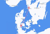 Flug frá Sønderborg, Danmörku til Gautaborgar, Svíþjóð