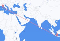 Flyreiser fra Yogyakarta, Indonesia til Figari, Frankrike