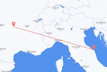 Flyreiser fra Clermont-Ferrand, Frankrike til Ancona, Italia