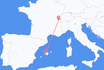 Flights from Palma de Mallorca in Spain to Geneva in Switzerland