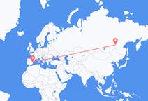 Flights from Neryungri, Russia to Valencia, Spain