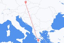 チェコのブルノから、ギリシャのカラマタまでのフライト