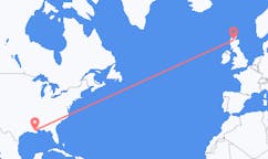 来自美国出发地 新奥尔良前往苏格兰的印威內斯的航班