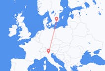 Flug frá Karlskrona, Svíþjóð til Verona, Ítalíu