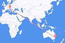 从悉尼飞往卢布尔雅那的航班