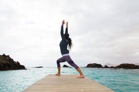 Yoga at Lobos Island from Corralejo, Fuerteventura