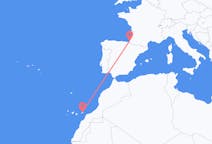 Vols depuis la ville de Biarritz vers la ville de Fuerteventura