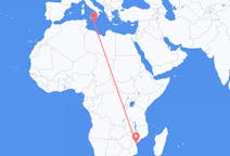 Vluchten van Beira, Mozambique naar Malta, Malta