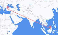 Flyreiser fra Limbang, Malaysia til Kutahya, Tyrkia
