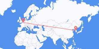 Flights from South Korea to Belgium