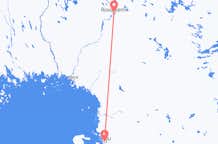Loty z Rovaniemi, Finlandia do Oulu, Finlandia