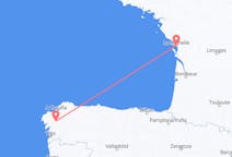 Flyreiser fra Santiago de Compostela, Spania til La Rochelle, Frankrike