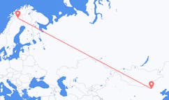 Flyg från Hohhot, Kina till Kiruna, Sverige