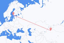 Flüge von Ürümqi, China nach Turku, Finnland