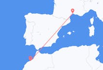 Flyreiser fra Casablanca, Marokko til Montpellier, Frankrike