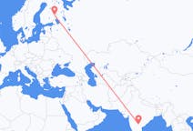 Flights from Hyderabad, India to Joensuu, Finland