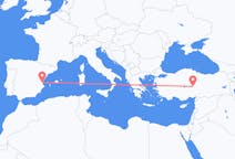 Flyreiser fra Kayseri, til Valencia