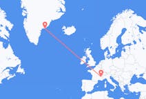 Flights from Grenoble, France to Kulusuk, Greenland