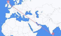 Flights from Hambantota, Sri Lanka to Glasgow, Scotland