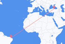 Flyrejser fra Aracati, Brasilien til Samsun, Tyrkiet