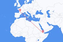 Flüge von Semera, Äthiopien nach Bergerac, Frankreich