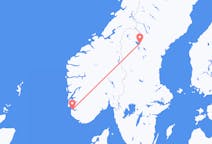 Loty z Stavanger, Norwegia z Östersund, Szwecja