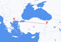 Loty z Erzincan, Turcja do prefektury Kawala, Grecja