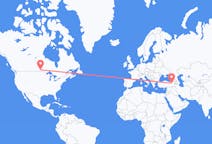 Flyrejser fra Winnipeg, Canada til Erzurum, Tyrkiet