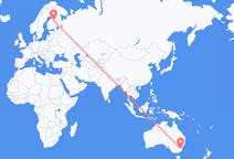 Flyrejser fra Canberra, Australien til Kajaani, Finland