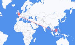 Flyreiser fra Miri, Malaysia til Nantes, Frankrike