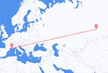 Flights from Krasnoyarsk, Russia to Marseille, France