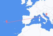 Flyrejser fra Ponta Delgada, Portugal til Split, Kroatien