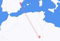 Flyreiser fra Illizi, Algerie til Valencia, Spania