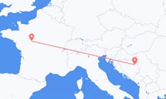Flyg från Tuzla, Bosnien och Hercegovina till Tours, Frankrike