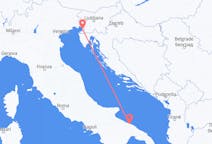 Flug frá Bari, Ítalíu til Trieste, Ítalíu