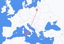 Flyreiser fra Warszawa, Polen til Trapani, Italia