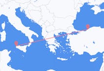 Flyreiser fra byen Trapani til byen Zonguldak