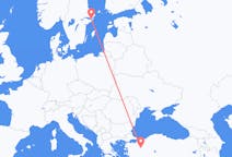 Flyrejser fra Kutahya, Tyrkiet til Stockholm, Sverige