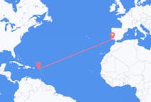 Flyrejser fra Saint Kitts, Saint Kitts og Nevis til Faro, Portugal
