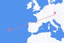 Vluchten van Linz, Oostenrijk naar Ponta Delgada, Portugal