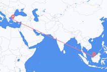 Fly fra Sibu til Izmir