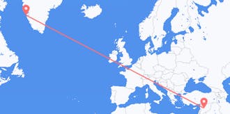 Flights from Syria to Greenland