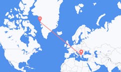 Flyrejser fra Upernavik, Grønland til Thessaloniki, Grækenland