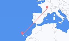 Flyg från Clermont-Ferrand, Frankrike till La Palma, Spanien