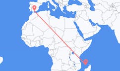 Flyrejser fra Mamoudzou, Frankrig til Malaga, Spanien