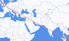 出发地 马来西亚关丹前往英格兰的南安普敦的航班