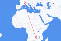 Flyrejser fra Lusaka til Nice
