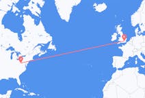 Flights from Morgantown, the United States to London, England